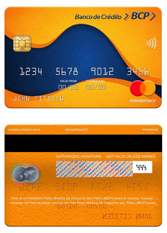 Peru Banco de Credito del Peru (BCP) bank mastercard